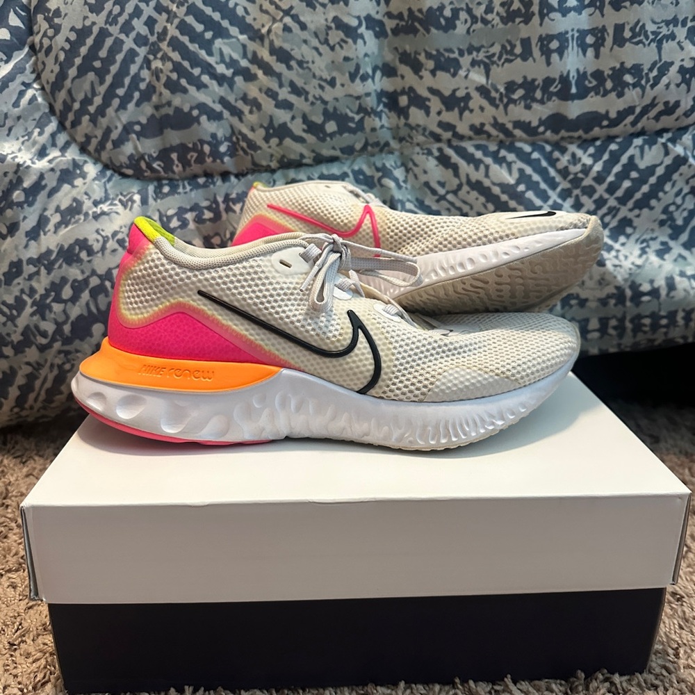 Nike Renew Women's Running Shoes with Pink & Neon Orange Accents